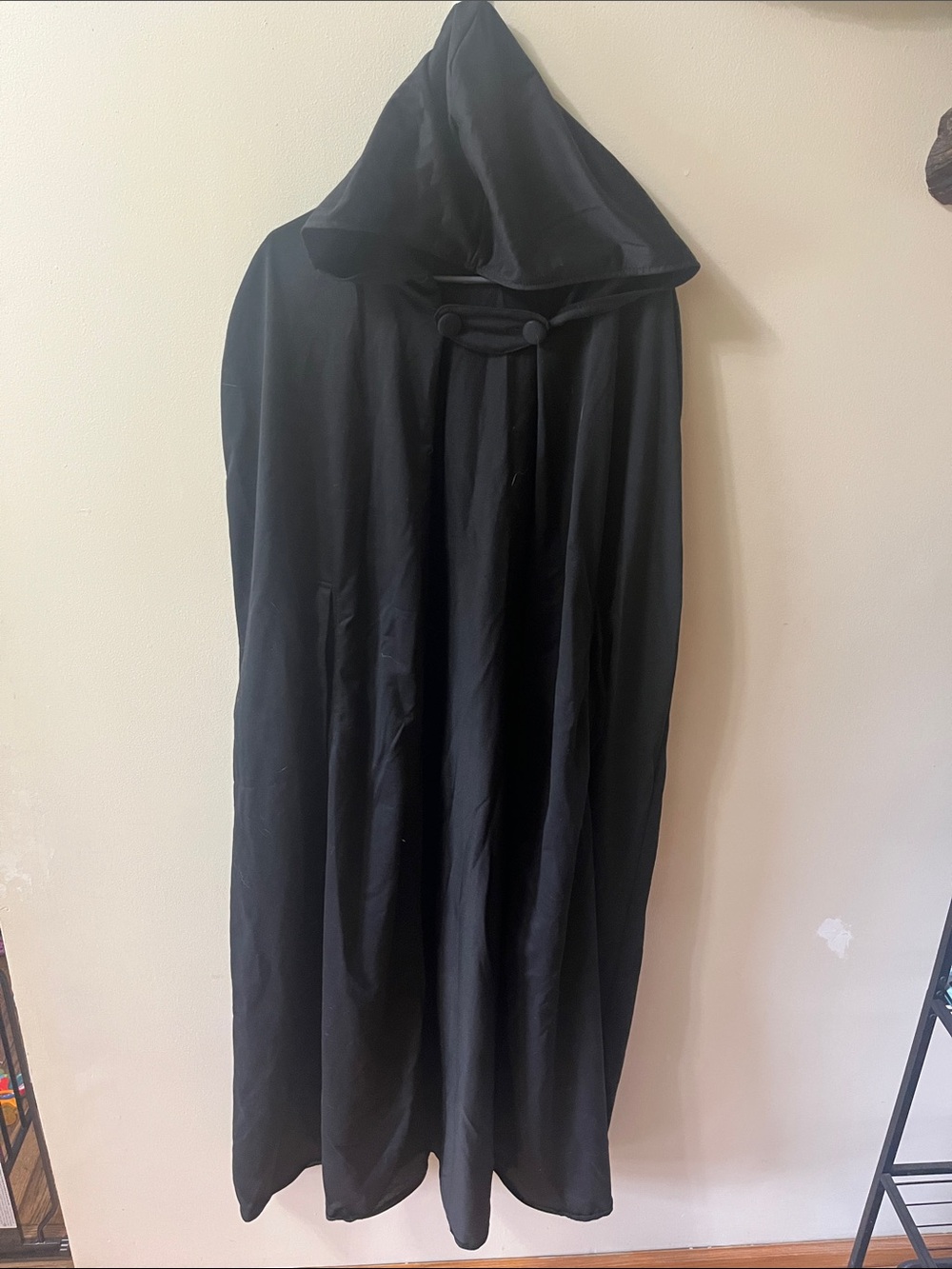 Black cape with hood